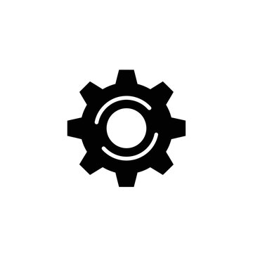 Black Gear Icon Symbol, Cogwheel, Settings, Mechanism, Engineering, Technology