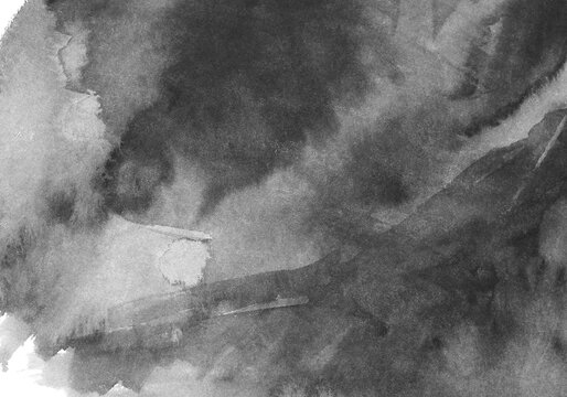 Gray abstract background in watercolor