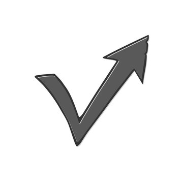 Unbreakable V-Shaped Recovery Arrow_gray scale_simple