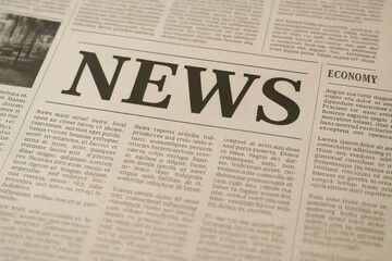 Obraz premium Vintage newspaper front page layout.