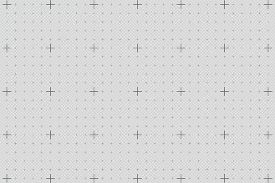 Technical plus sign grid pattern featuring large and small crosses for measurement and drafting background design