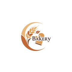 Obraz premium Bakery Logo Design with Wheat and Bread Elements.