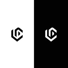 Fototapeta premium Modern Hexagonal Logo Design with Abstract Geometric Shapes.