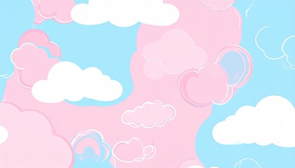 Dreamy Sky - Pastel Clouds and Soft Hues Background.