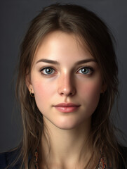 Obraz premium Young woman showing natural beauty with subtle smile