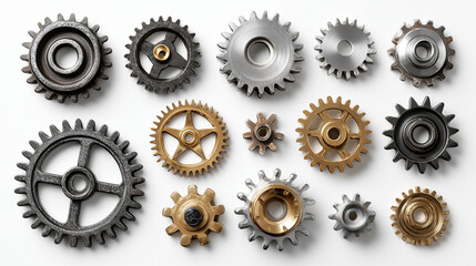 Interlocking Metal Gears &ndash; Mechanical Engineering and Teamwork Concept