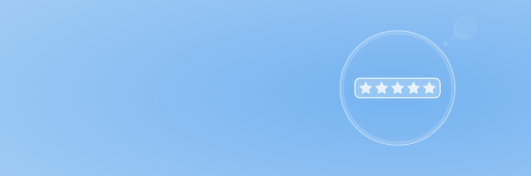 Header mit Sterne Icon blau Vektor svg unter 60 kB copy space