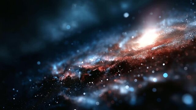Detailed view of milky way galaxy structure, cosmic visualization graphic, astronomical detail display, galactic formation scene, universe structure perspective, defocused star