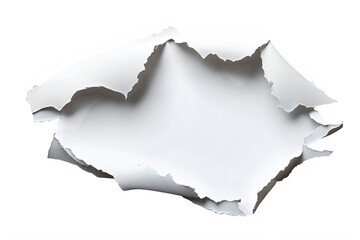 Torn paper revealing dark background creates visual contrast and depth