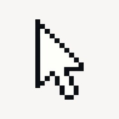 Pixelated cursor icon design