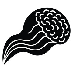 Fototapeta premium Premium Futuristic AI Brain Technology Icon