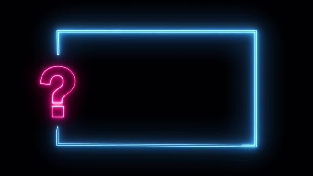 Question mark animation on transparent background. Quiz trivia game competition. question mark frame for quizzes and FAQs. Question mark symbol. Answer question, Examination test. 