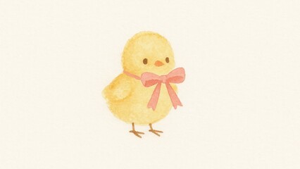 Cute watercolor chick illustration.