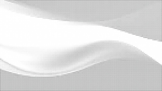 Abstract halftone pattern background in black and white with graduated dots and dynamic diagonal shapes with vector illustration