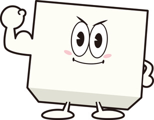 パワフルな豆腐のキャラクター