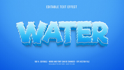 water editable text effect 3d 