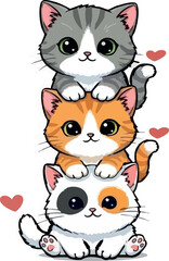 Obraz premium 3 cute cats