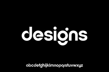 Modern creative lowercase alphabet font for various design projects.