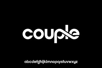 Modern Typography Logo Design for the Word Couple.