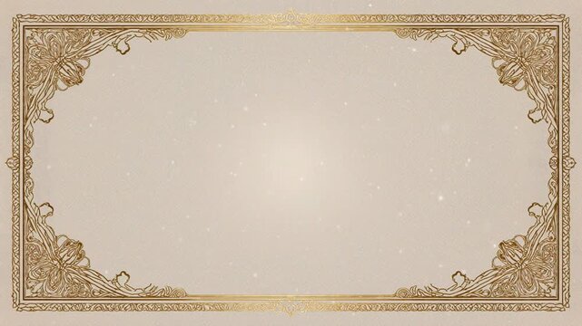 Ornate Gold Frame Background.