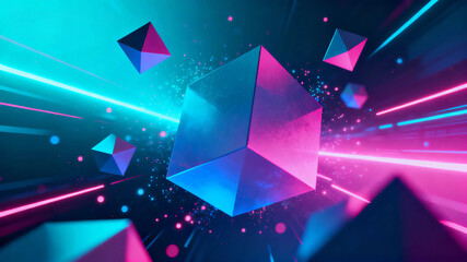 blue Abstract digital technology background. copy space