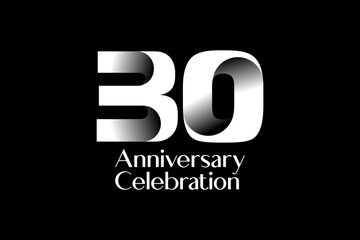 Elegant 30th Anniversary Celebration Logo Design.