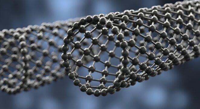 Carbon Nanotube Structure Close-up.