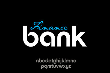 Obraz premium Finance Bank Logo Typography Design.