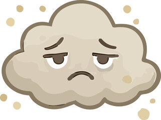 구름,슬픔,표정,귀여운,회색,황사,미세먼지,흐린 날씨,먹구름,공기
