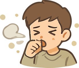 소년,하품,귀여운,캐릭터,피곤한,미세먼지,먼지,기침,마스크,황사,봄,어린이,위험한,공기,공기질