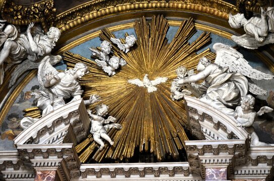 Rome, Italy 09.02.2019: Interior of Santa Rita da Cascia alle Vergini