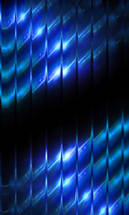 Abstract Blue Neon Light Streaks Background with Glowing Lines, Futuristic Technology Energy Pattern, Digital Sci-Fi Wallpaper