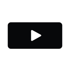 Black play button with white triangle