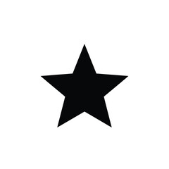Black star shape on white background symbol