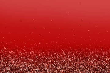 Abstract red background with shining gold glitter