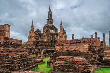 Fototapeta premium architectural element in the Sukhothai Historical Park in central Thailand