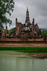 Obraz premium architectural element in the Sukhothai Historical Park in central Thailand