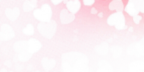 Seamless pink heart pattern background with halftone dot effect. Romantic and cute abstract design suitable for Valentine’s Day, love themes, wedding invitations, greeting cards, wallpapers, banners © Dayat