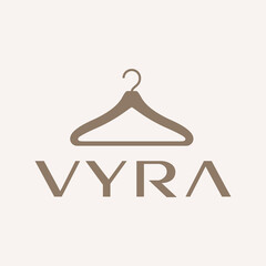 Hanger boutique brand business fashion modern logo design vector