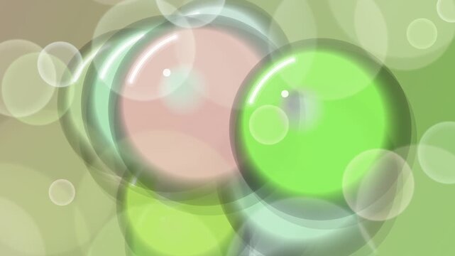 Bubbles Pink Green Soap Suds Animation.