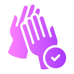 Obraz premium check gradient icon