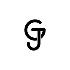 G and J monogram logo design