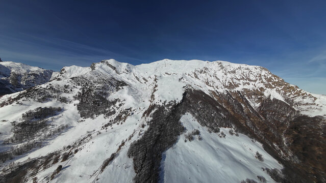 Aerial View of Mount Grigna in the Italian Alps