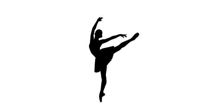 Ballet Dancer Silhouette Dancing Pose.