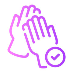 Obraz premium check gradient icon