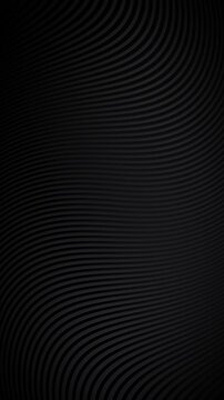 Dark background with wavy gray lines, abstract black wallpaper with curved stripes pattern, modern minimalistic design element