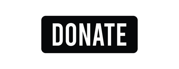 Donate Black Call to Action Button Bold White Text Minimal Design © Ayyam