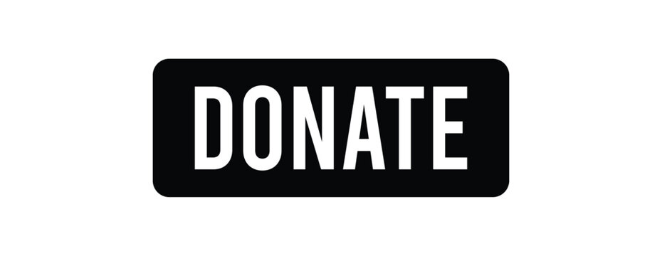 Donate Black Call to Action Button Bold White Text Minimal Design
