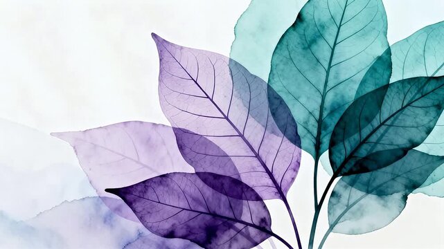 Colorful overlapping leaves