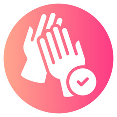 Obraz premium check gradient icon